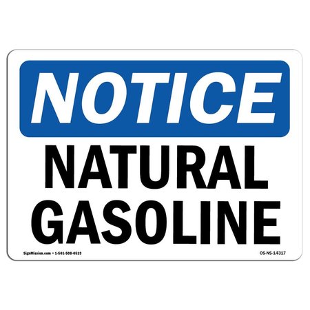 SIGNMISSION Safety Sign, OSHA Notice, 3.5" Height, 5" Width, Natural Gasoline Sign, Landscape, 10PK OS-NS-D-35-L-14317-10PK